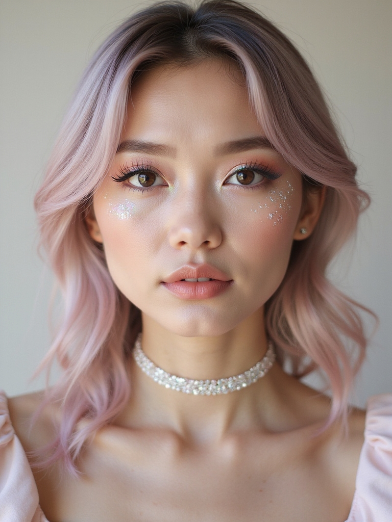 pastel glitter magical girl