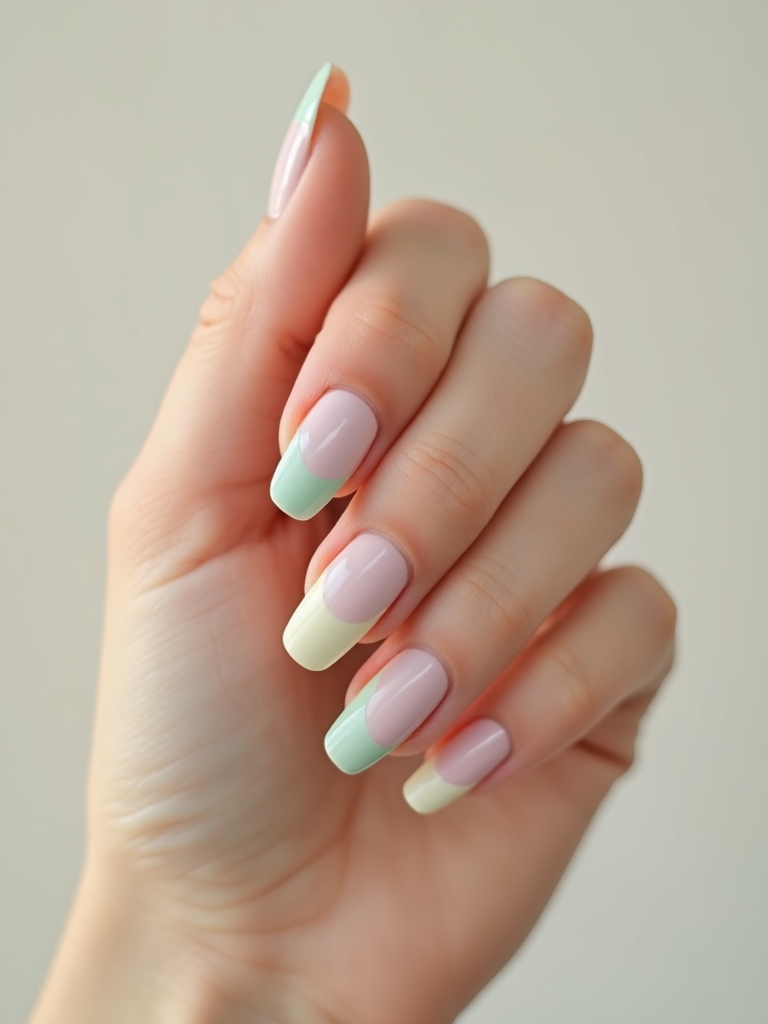 pastel offset french tips