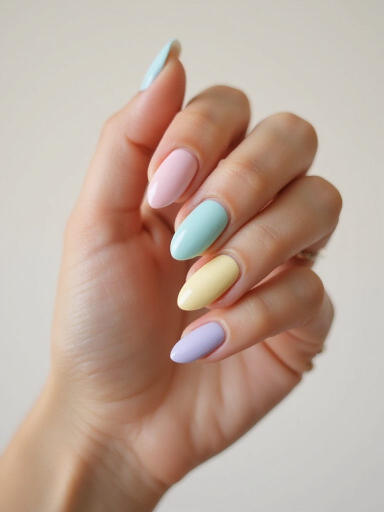 pastel sherbet almond nailpalette