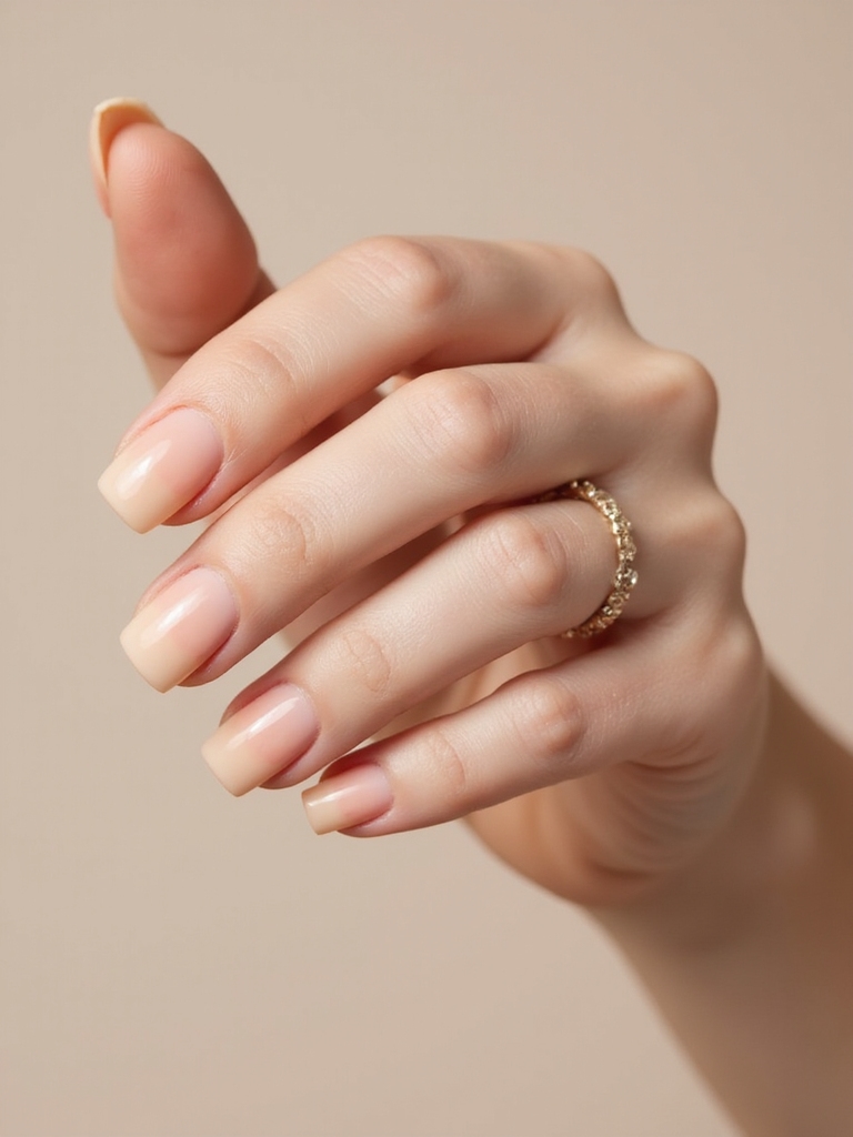peachy milky apricot ombr