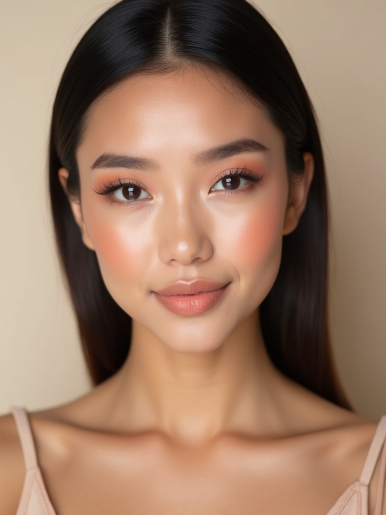 peachy nude monochrome glow