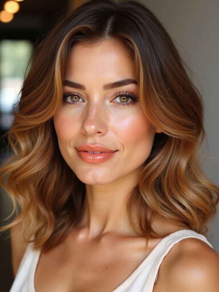 peachy warm natural glow