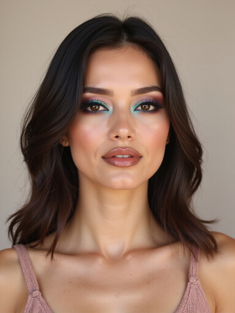 peacock teal siren smoke eyes