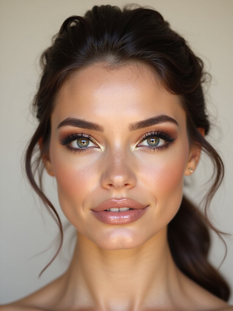 pearly taupe glossy lids