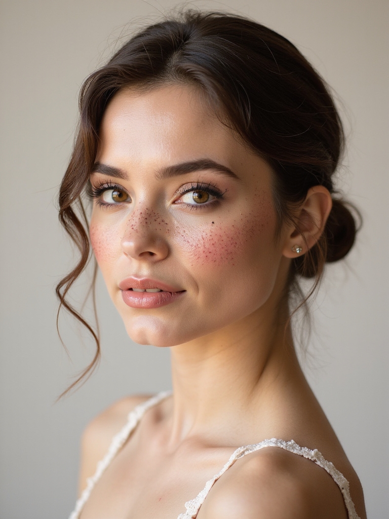 petal pink faux freckled glow