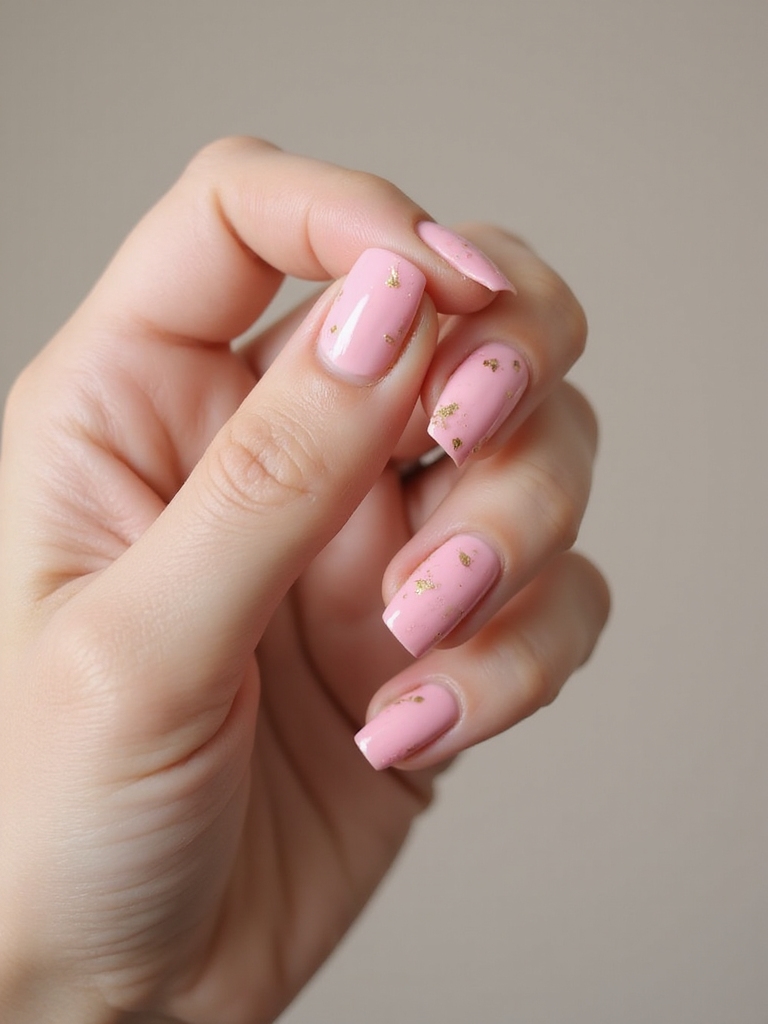pink marble with gold