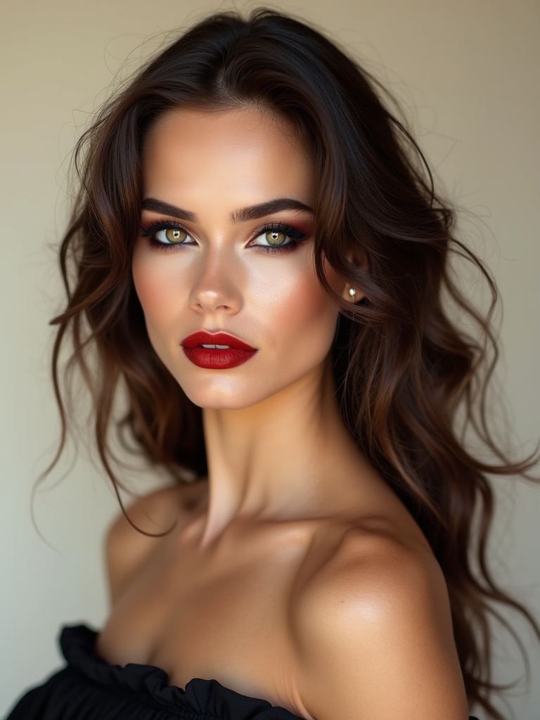 plush smudged rum red finish