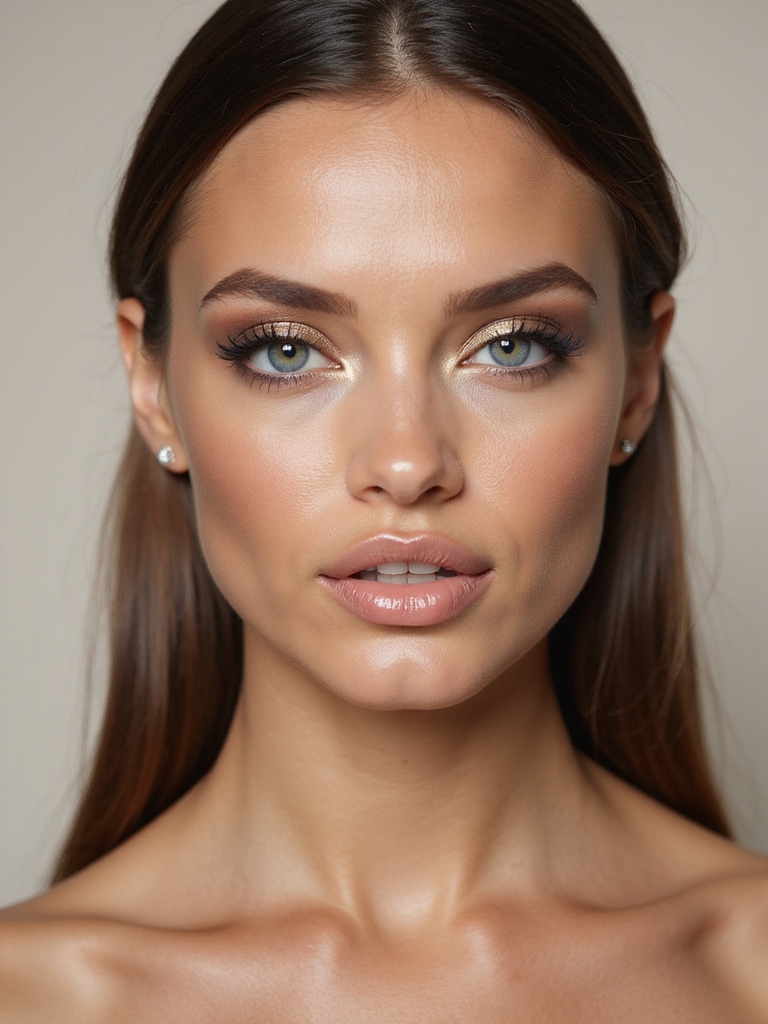 polished high shine eyelid look
