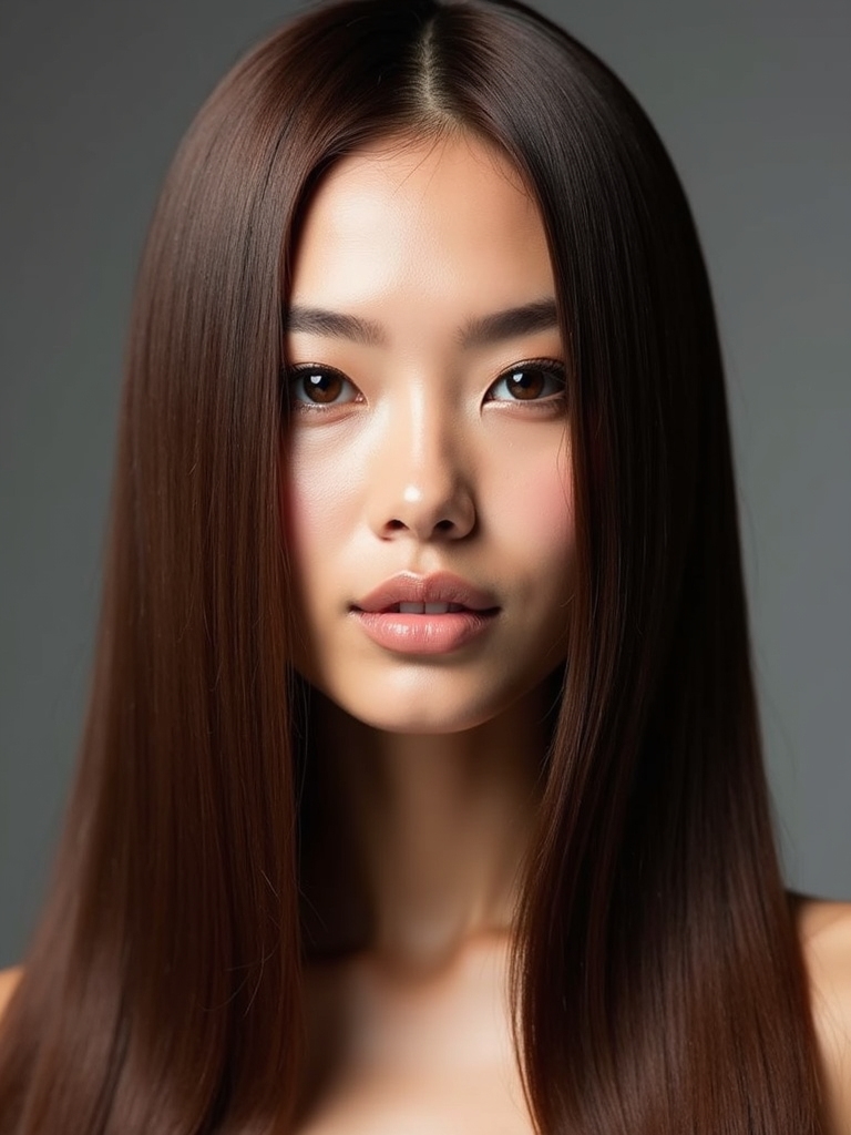polished sleek straight hairstyle