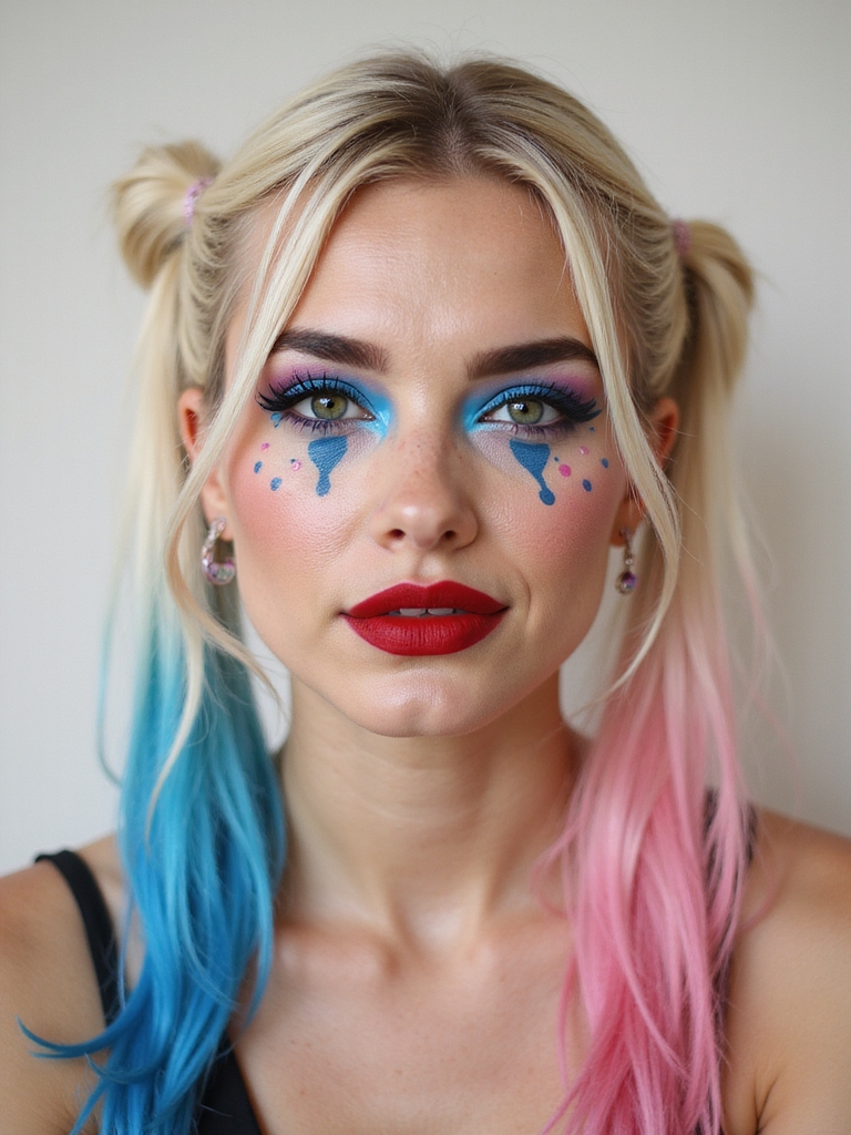 pop art comic makeup face