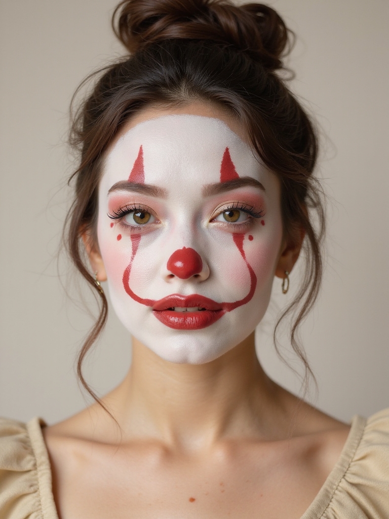 porcelain clown glossy lips