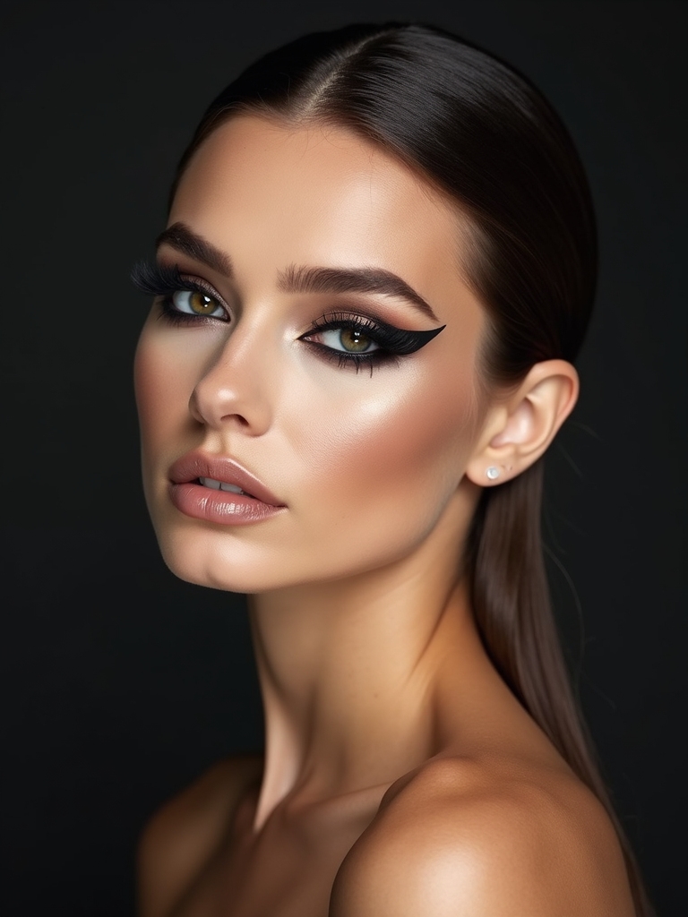 precise matte black cut crease