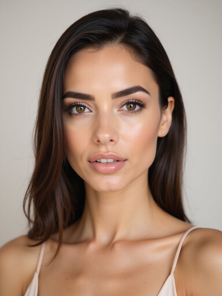 precise thin arched brows