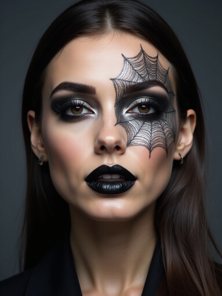 precision spiderweb smoky eye