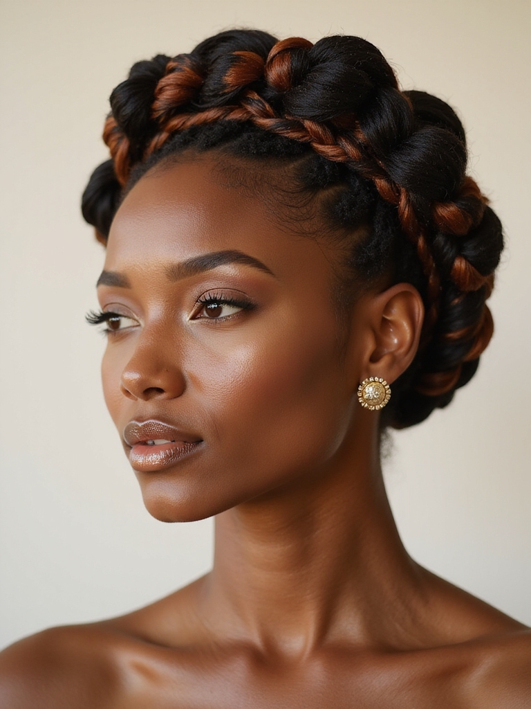 regal elegant braided crown