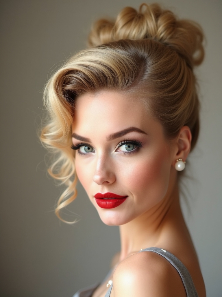 retro glam vintage bun