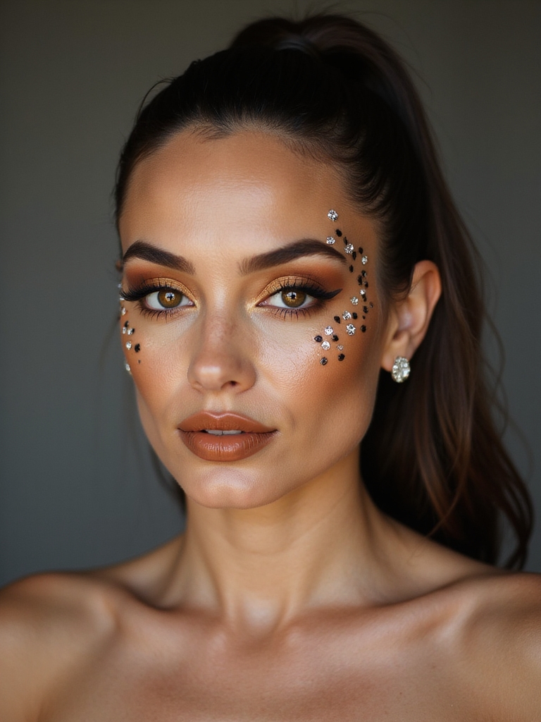 rhinestone rosettes on cheetah