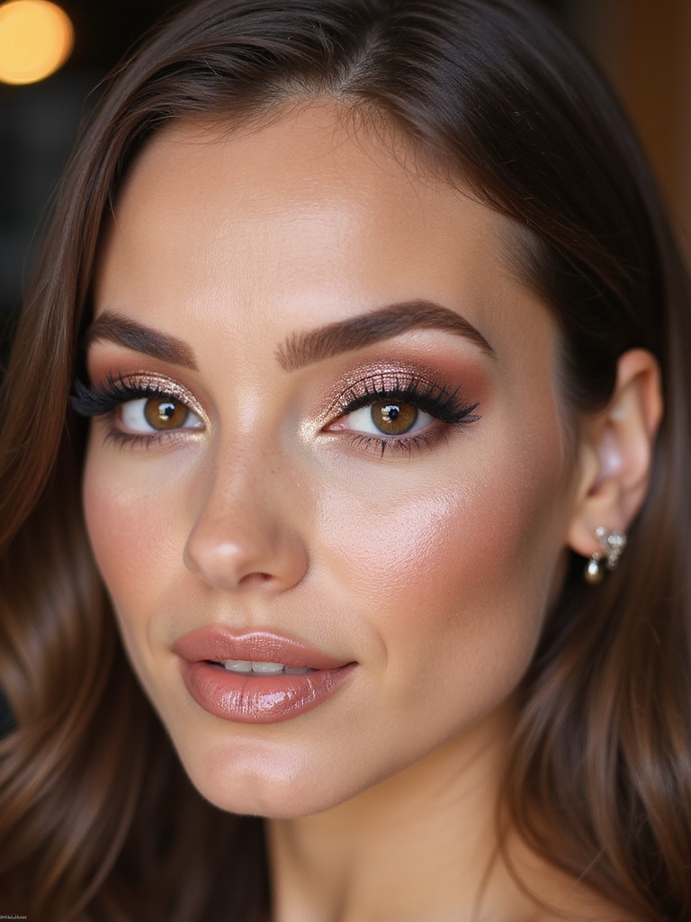 rose gold glitter spotlight