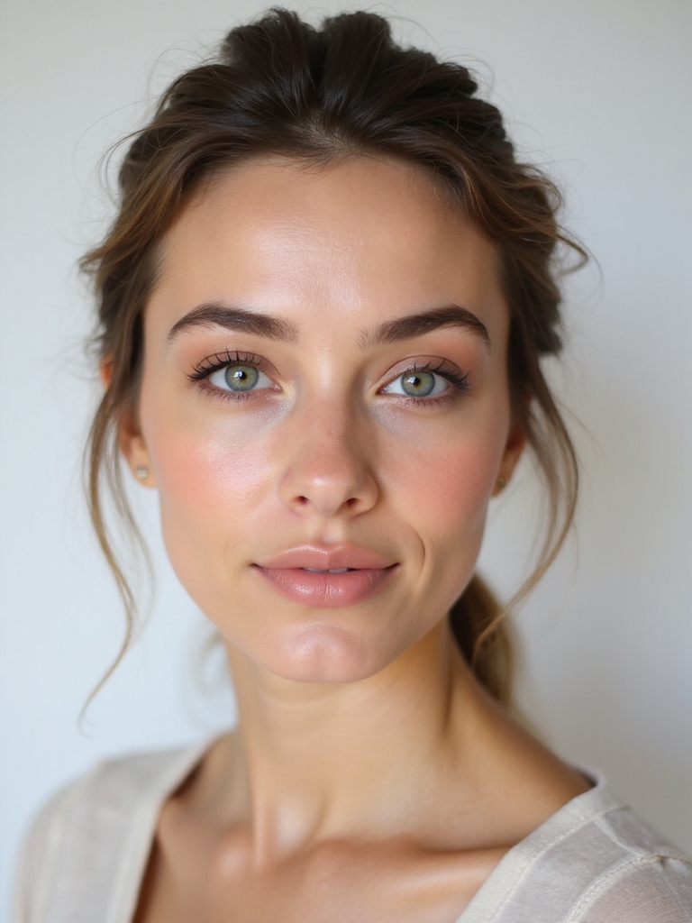 rosy blended satin glowing cheeks