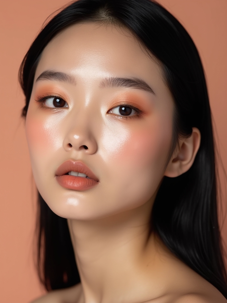 rosy smudged monochrome makeup