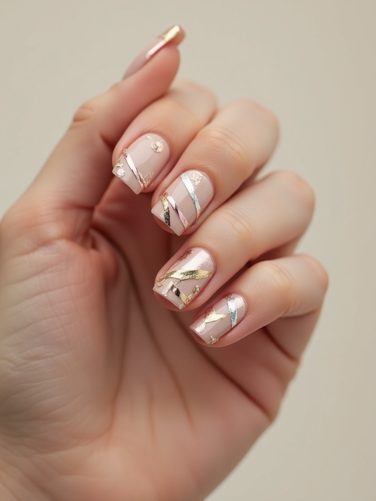 satin chrome diagonal ribbon accents