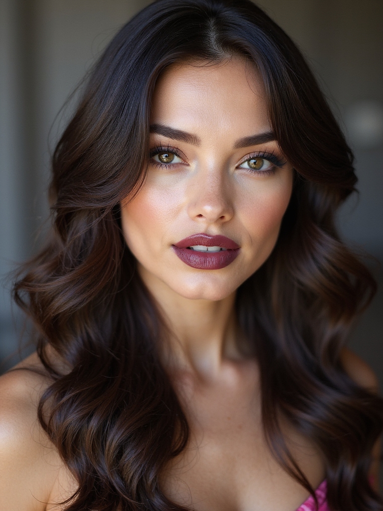 satin glow skin with blotted lips