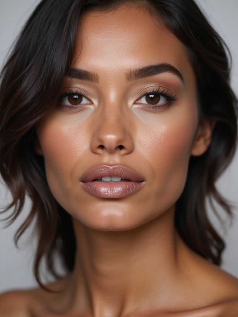satin nude softly lit