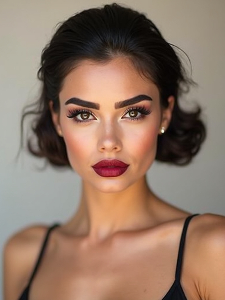 sculpted brows bare lids