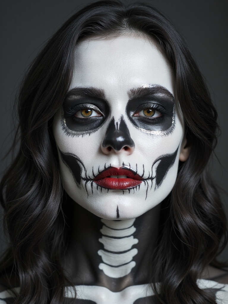 sculpted negative space skull illusion