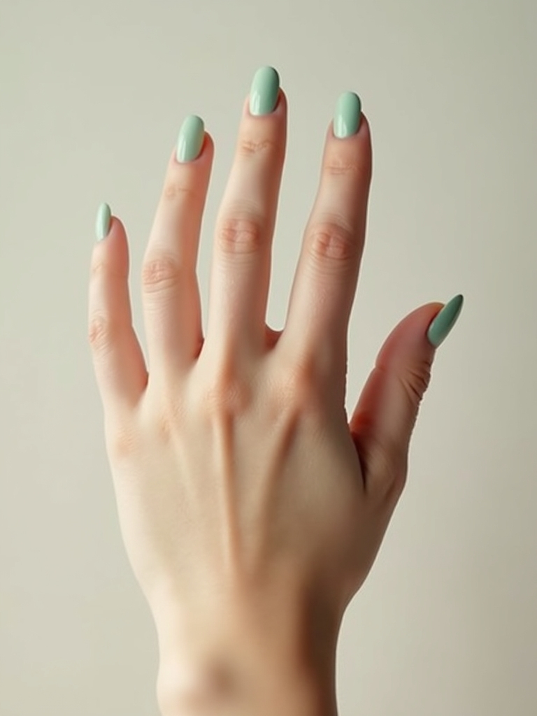 seafoam to mint glossy veil