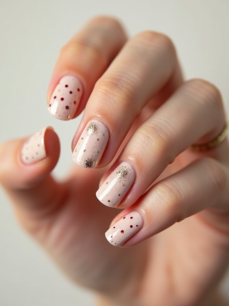 seasonal shimmer polka dotting