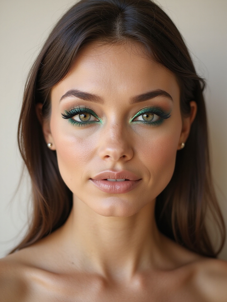 sharp emerald cat eye flick