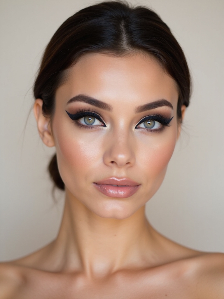 sharp sculpted graphic liner