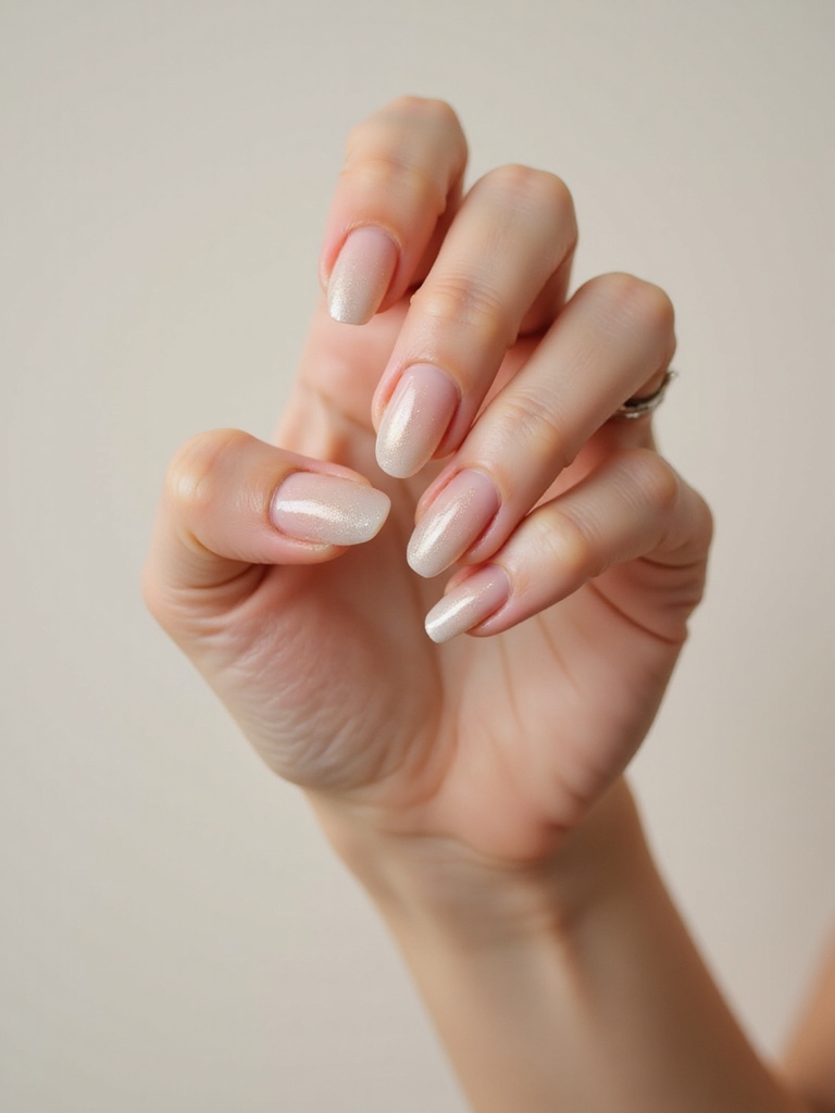 sheer glossy nude elegance