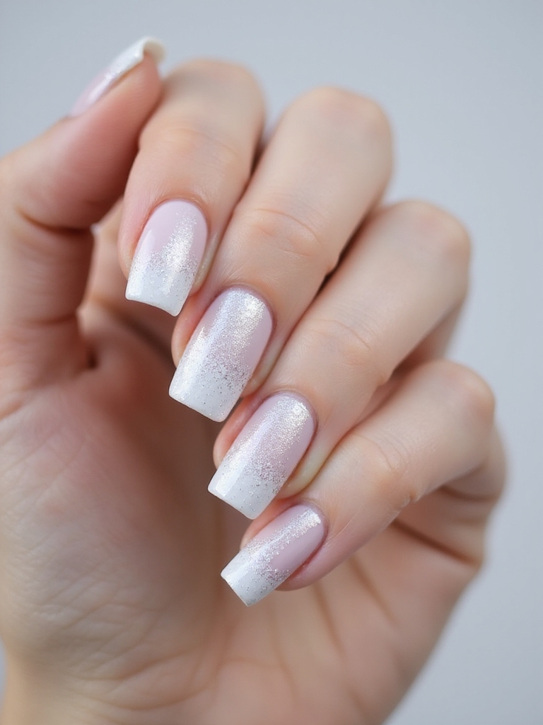 sheer icy silver gradient