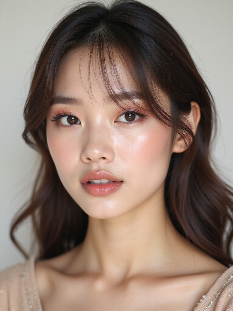 sheer layered dewy blush