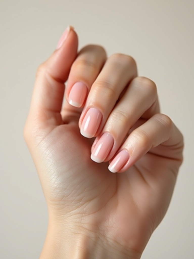 sheer polished milky pink