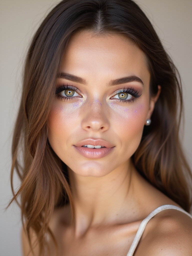 sheer prismatic light shifting topper