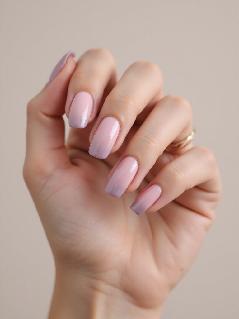 sheered rose to mauve ombr