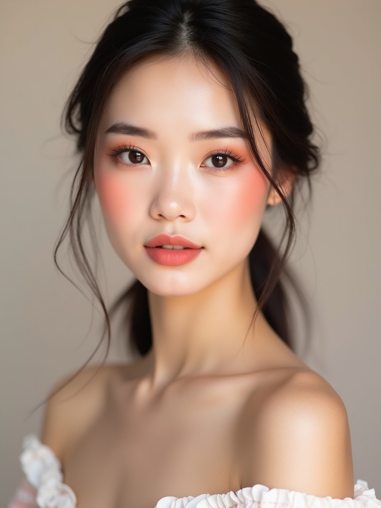 silk rose gradient blush placement