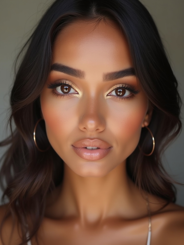 silky sun kissed nude glam