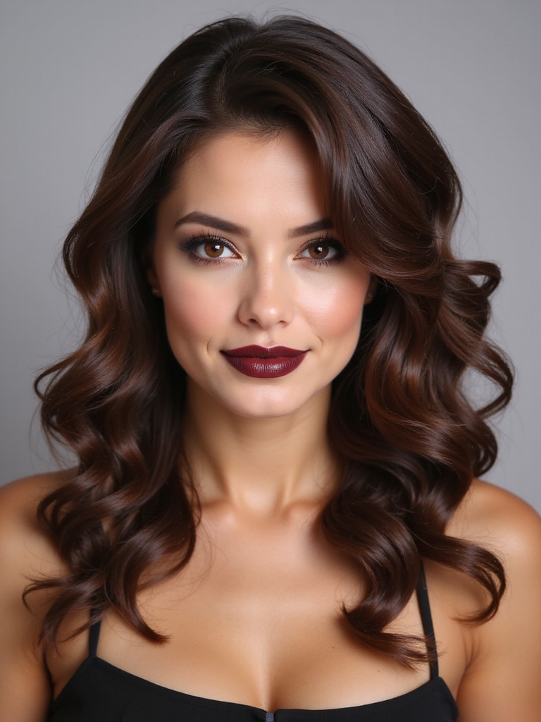 sleek elegant playful curls