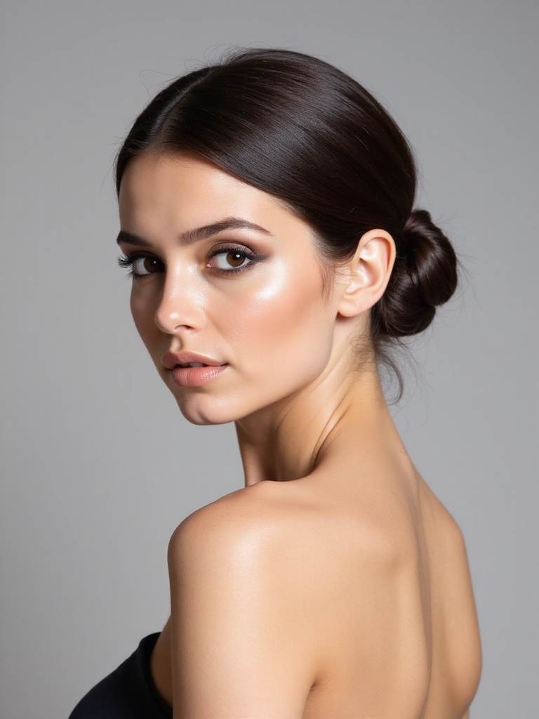 sleek low bun tutorial