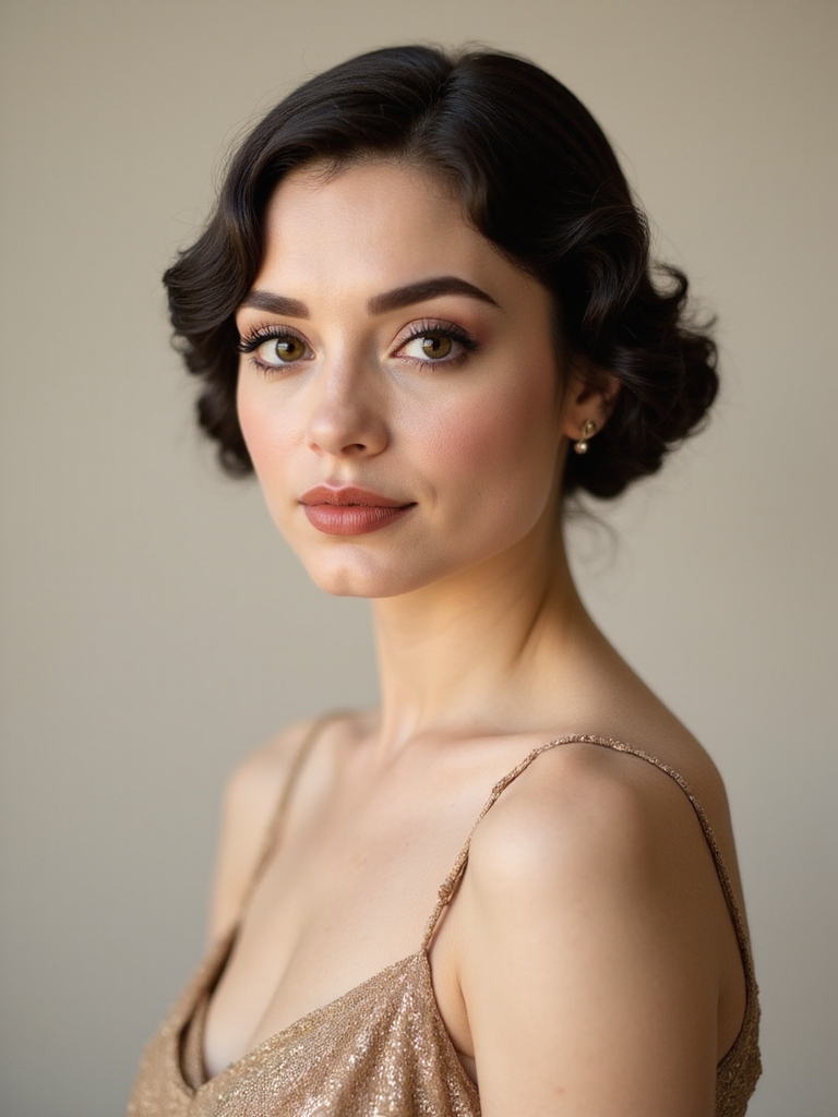sleek pencil thin arched brows