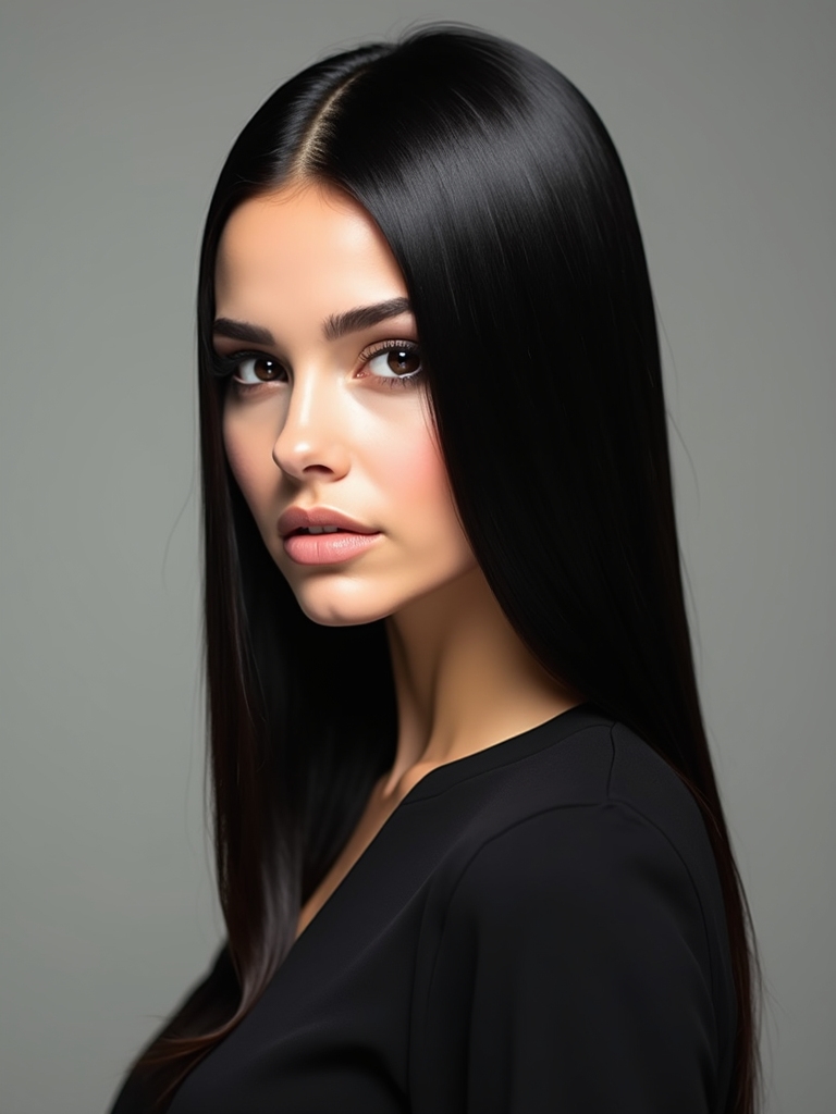 sleek shiny sophisticated hairstyle