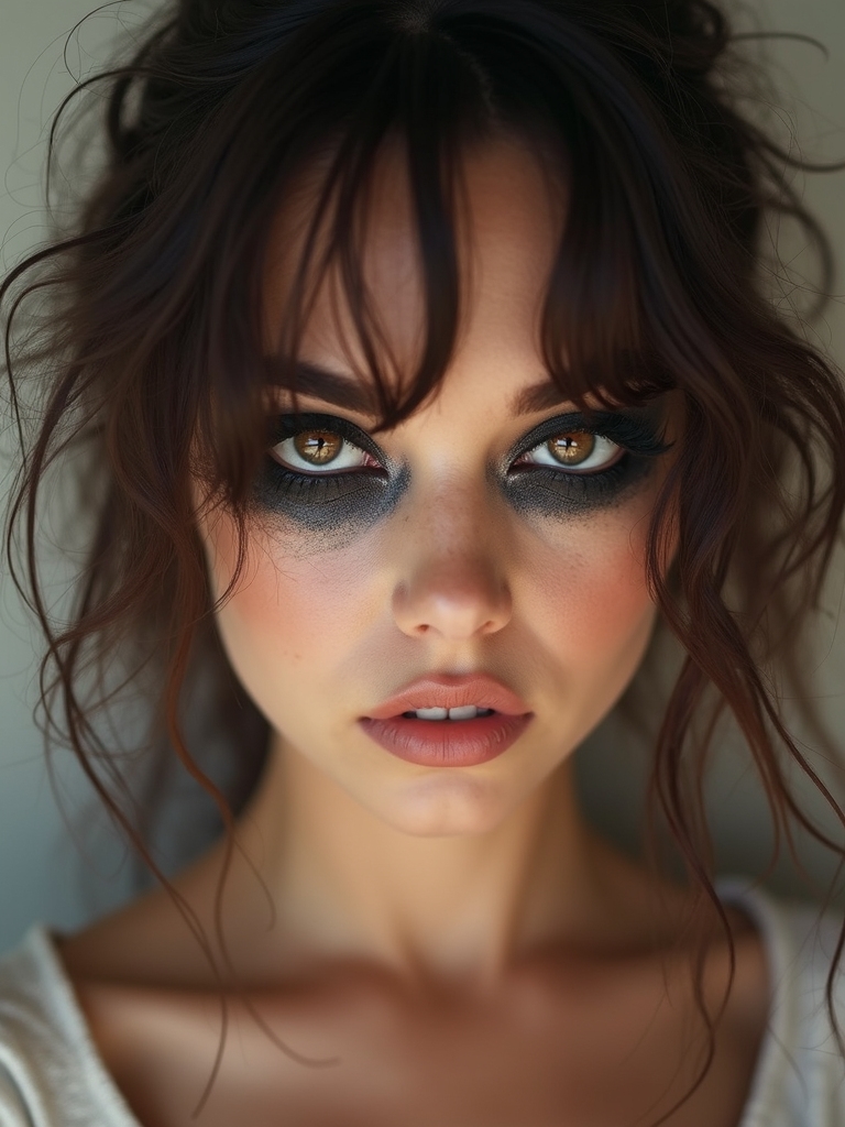 slept in smudged smoky liner