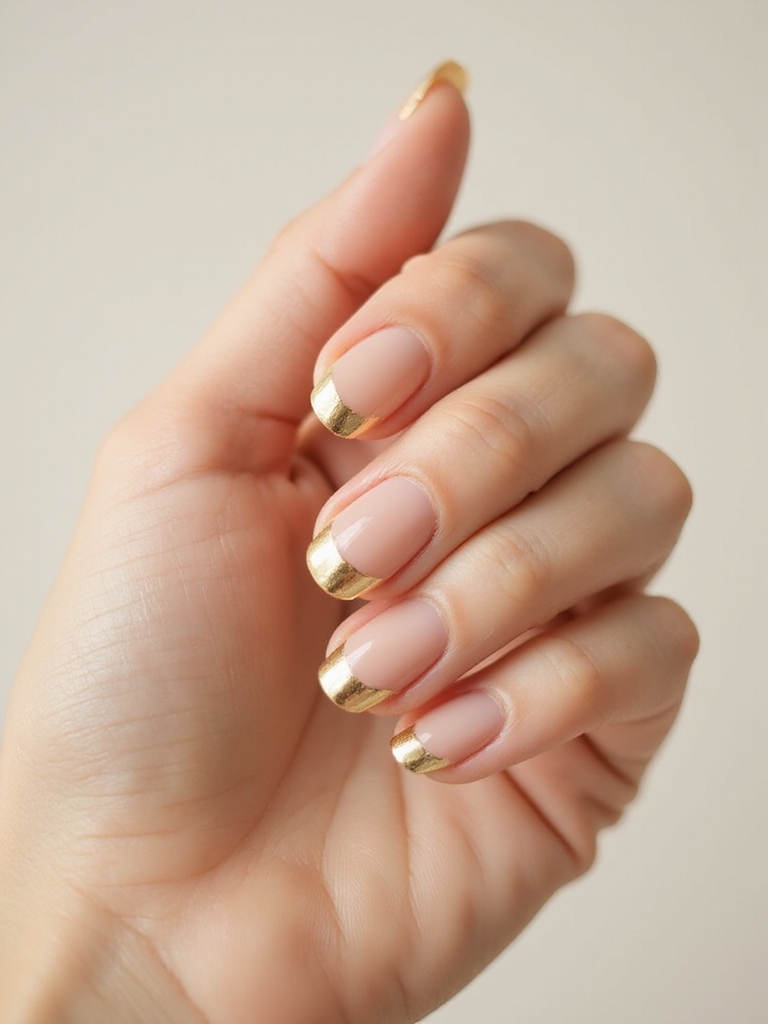 slim gold chrome crescent