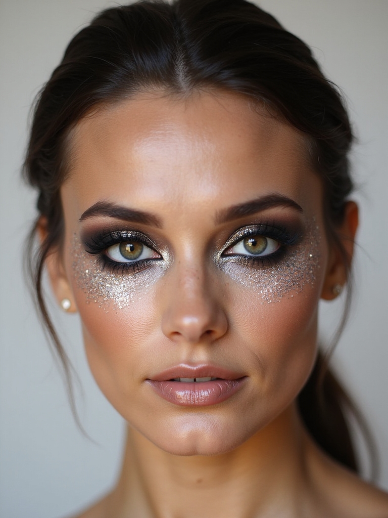 smoky glittered sultry eyelook