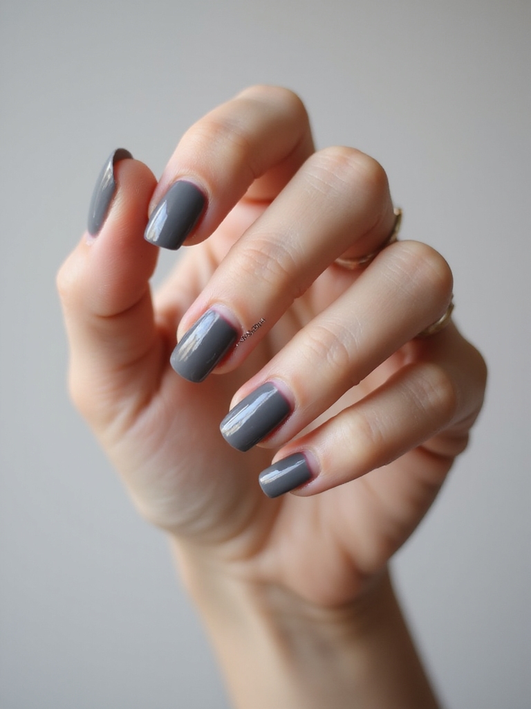 smoky gray to charcoal ombr