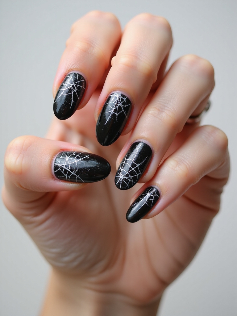 smoky micro webs with rhinestones